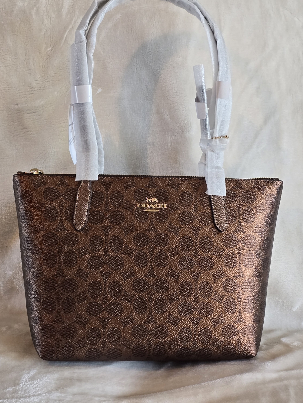 Coach Fiona Zip Tote Bag In Signature Canvas